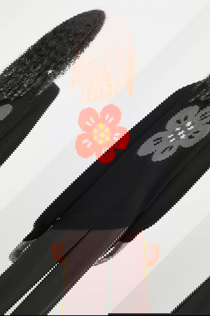 Sveter KENZO Kenzo Boke Flower Placed Cardigan Čierna | FF62CA7063LA, 0