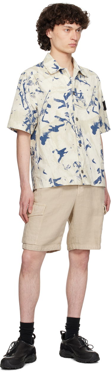 Košeľa Stone Island Stone Island Scan Camo Stretch Ripstop Shirt Béžová | K1S15 1100012 S00E1, 4