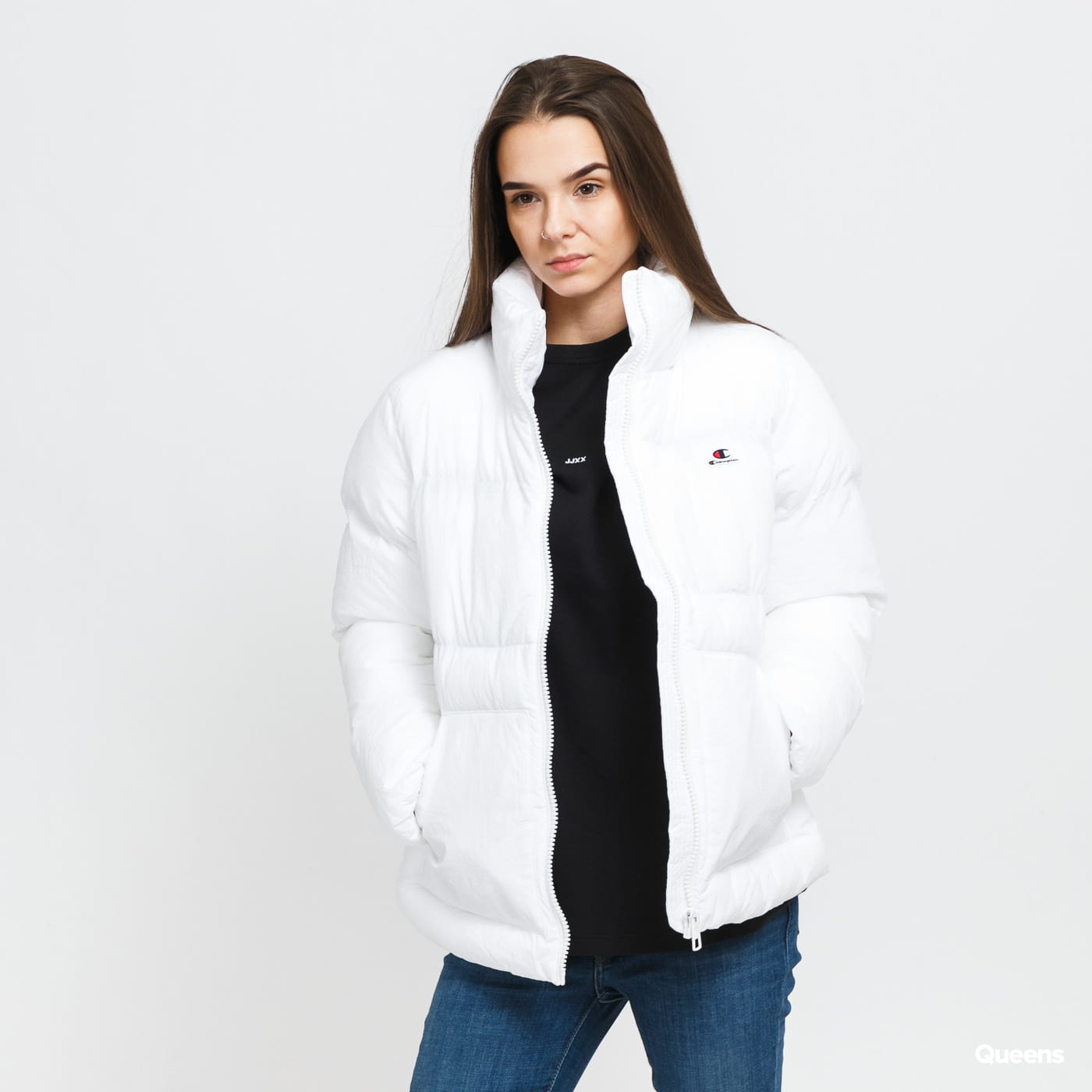 Prešívaná bunda Champion Jacket Back Logo Biela | 114578 WW001, 0