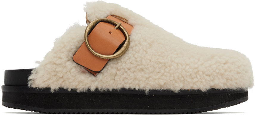 Doplnky ISABEL MARANT Isabel Marant Mirst Sherpa Slippers Béžová | 22ASD1012-22A054S, 0