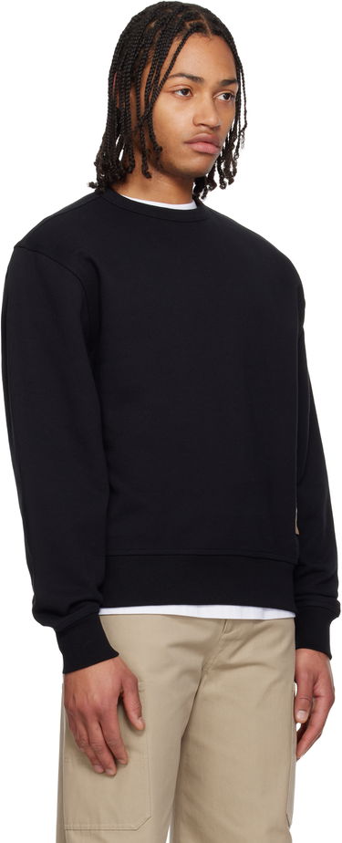 Sveter Burberry Burberry Check Label Cotton Sweatshirt Čierna | 8101889, 4