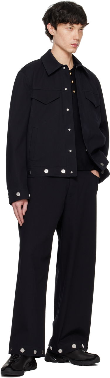Nohavice Nanushka Nanushka Dallin Wide-Leg Trousers with D-Ring Belt Čierna | NM24FWPA03758, 3