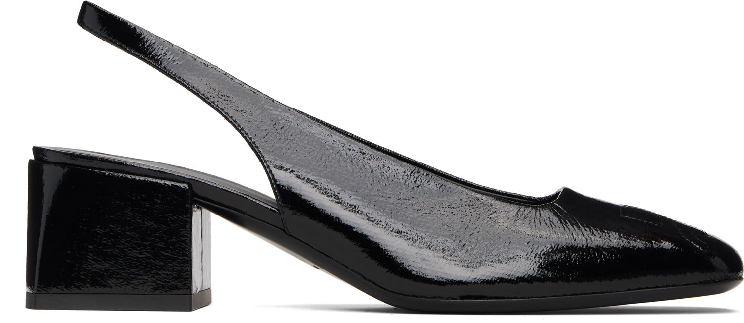 Tenisky a topánky Courrèges Courrèges AC Vinyl Slingback Heels Čierna | 325SPP039VY0003, 0