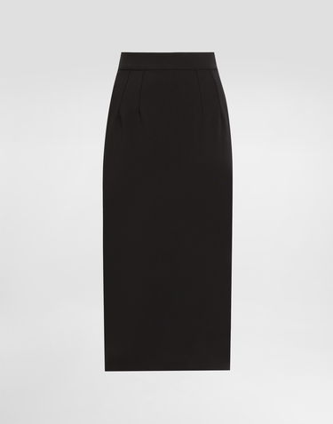 Sukňa Dolce & Gabbana Dolce & Gabbana Technical Cady Calf-Length Pencil Skirt Čierna | F4C5TTFUUC7N0000, 0