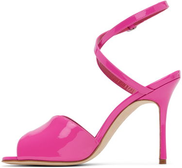 Starostlivosť o obuv Manolo Blahnik Manolo Blahnik Hourani 105 Heeled Sandals Ružová | 123-2189, 2
