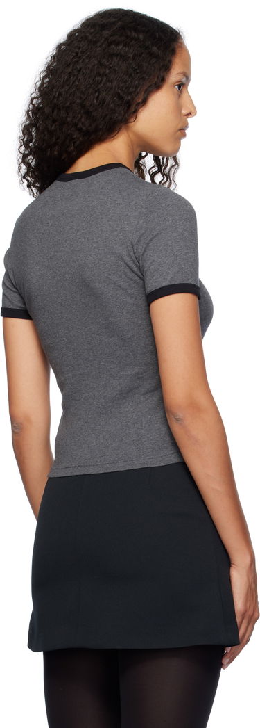 Tričko Courrèges Contrast Trim Signature T-Shirt Šedá | 324JTS017JS0166, 2