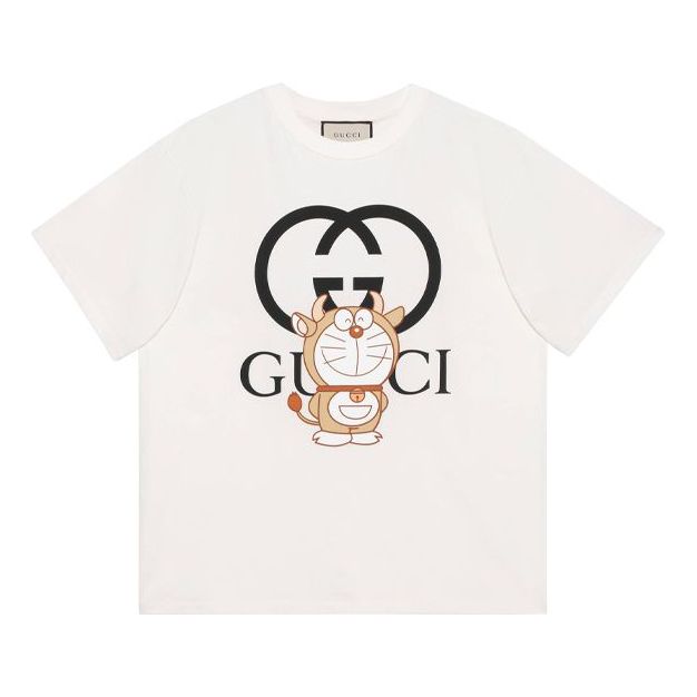 Tričko Gucci Doraemon Graphic T-Shirt Biela | 616036-XJDEY-9791
