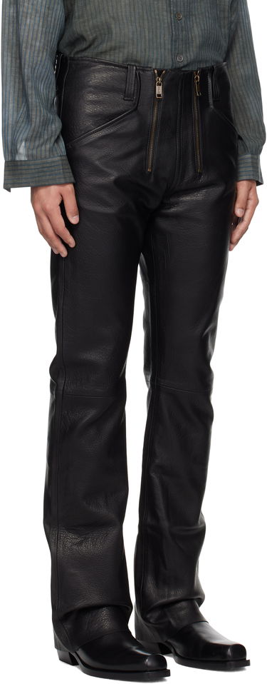 Nohavice Enfants Riches Déprimés Enfants Riches Déprimés German Engineering Leather Pants Čierna | 050-394, 1