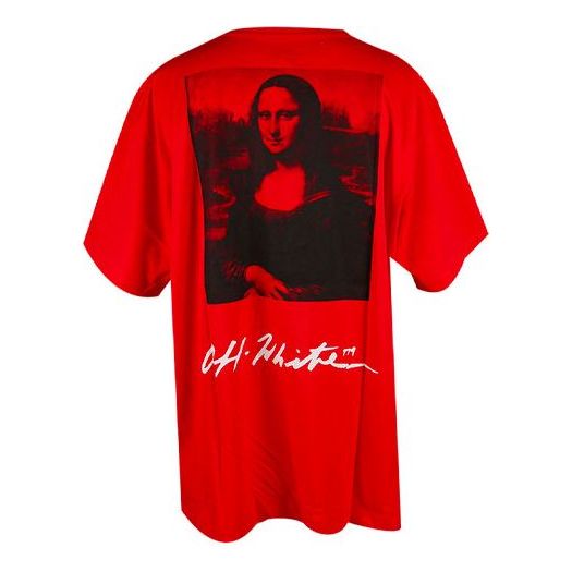 Tričko Off-White Mona Lisa Oversized T-Shirt Červená | OMAA038S191850052010, 0