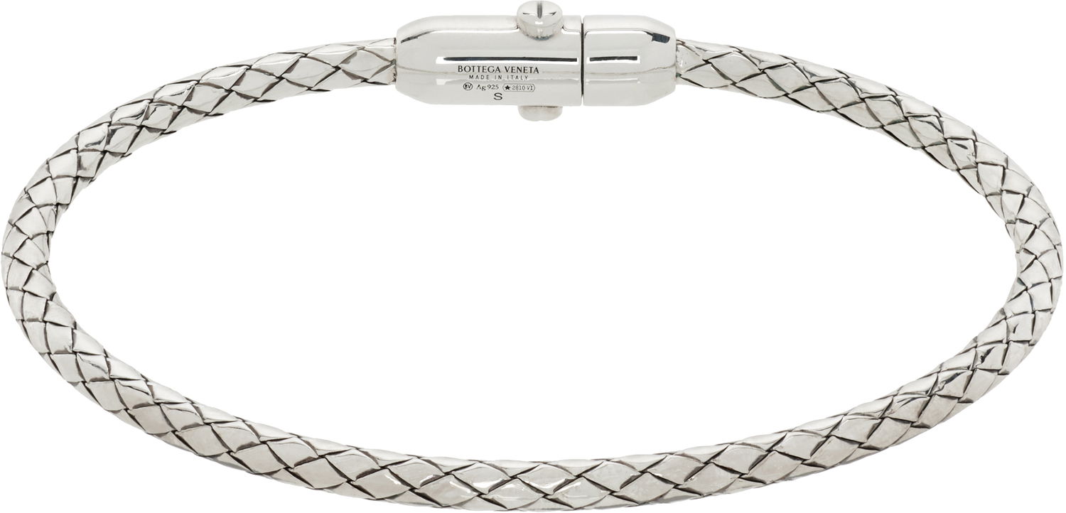 Náramok Bottega Veneta Bottega Veneta Intreccio Silver Bracelet Metalická | 838327V50708117, 0