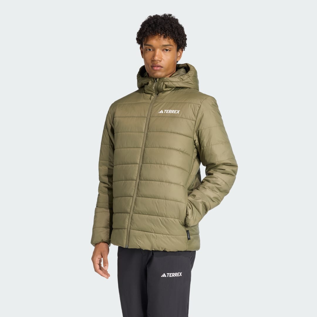 Prešívaná bunda adidas Performance Terrex Multi Essentials CLIMAWARM Insulated Hooded Jacket Zelené | KB2186, 0
