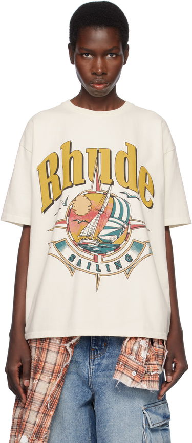Tričko Rhude Rhude Sailing Graphic T-Shirt Biela | RHSS25TT01012, 0