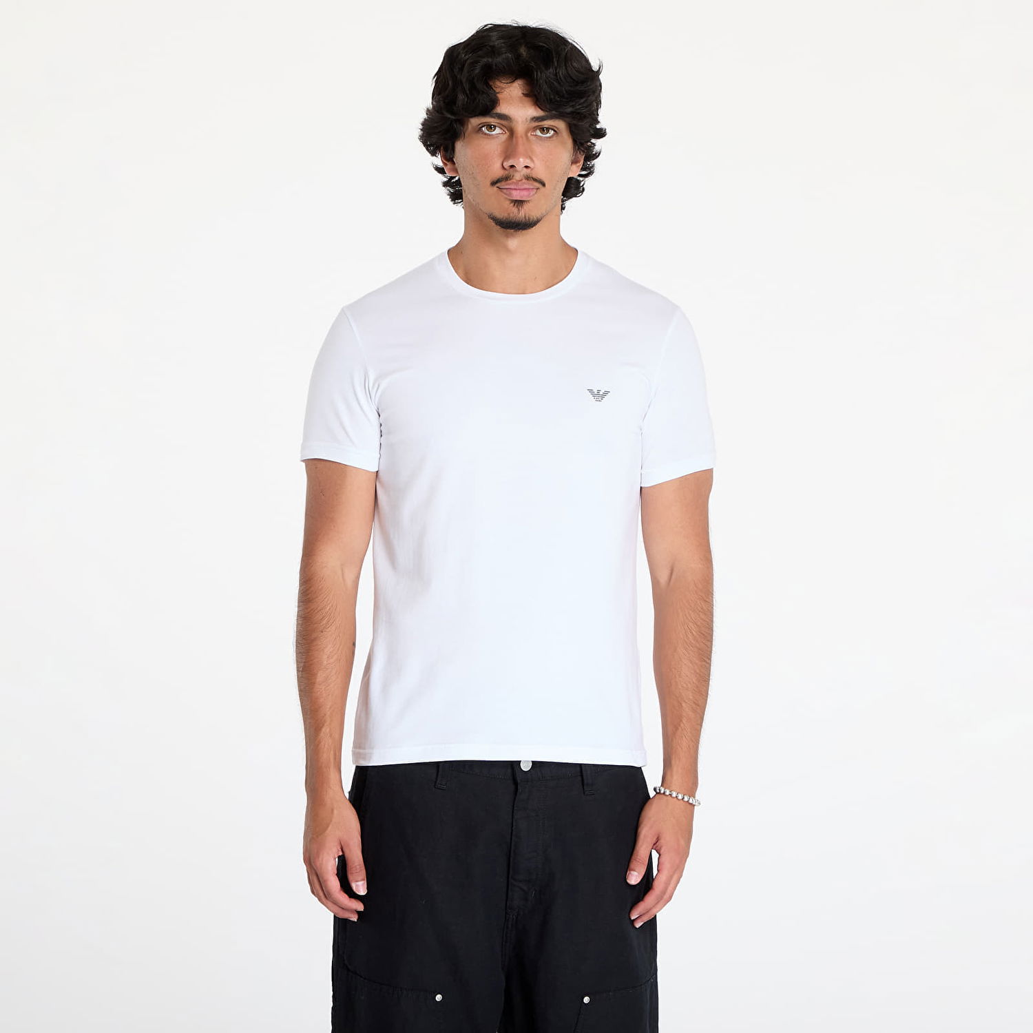 Tričko Emporio Armani T-shirt EA7 Men's Knit T-Shirt 2-Pack Nero/ Bianco S Biela | 111267 4F720 10320, 0