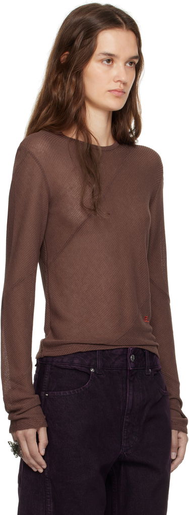 Tričko Eckhaus Latta Eckhaus Latta Spiral Long Sleeve T-Shirt Hnedá | 1107-EL-PF25-W, 4
