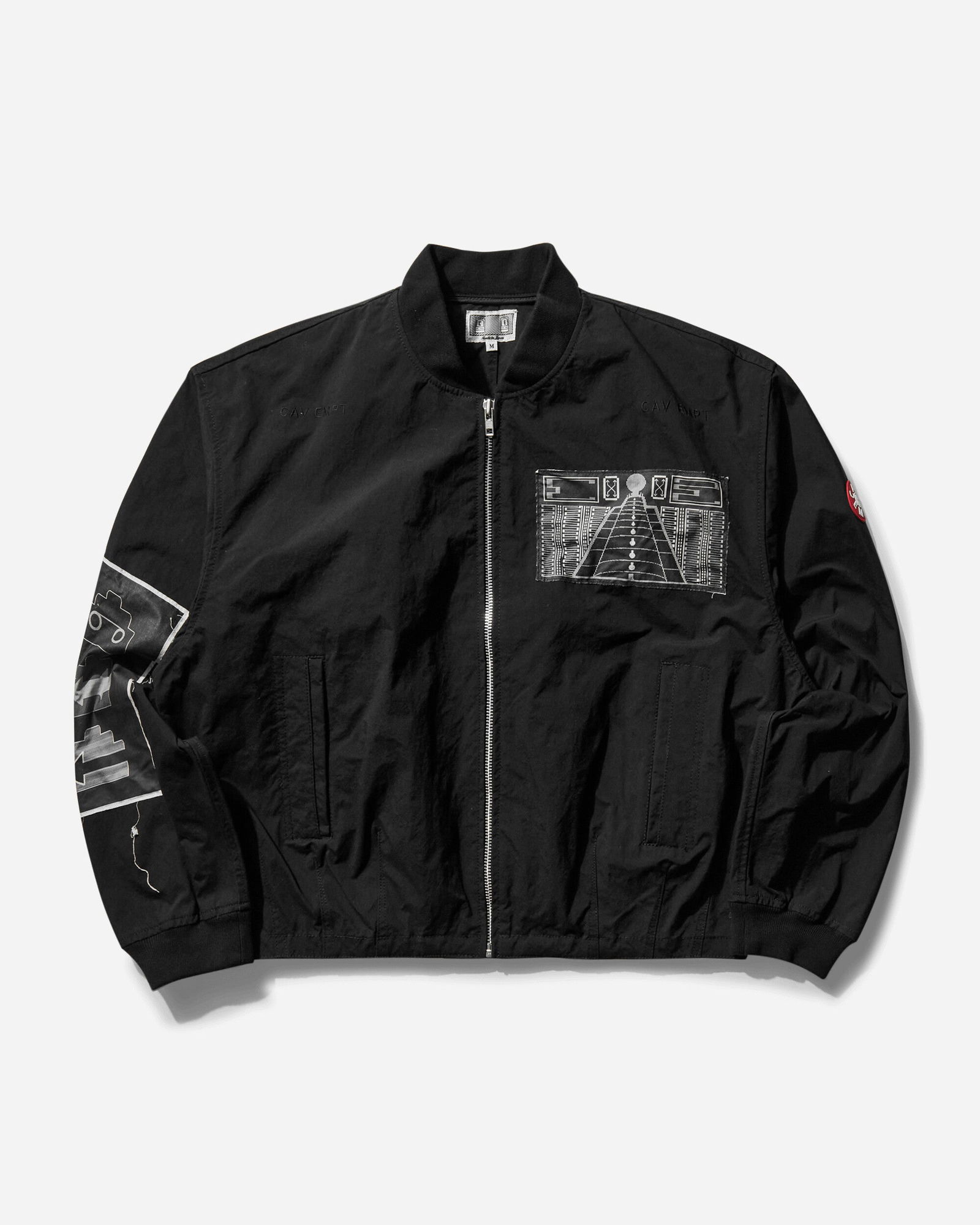 Black Zip-Up Graphic Jacket