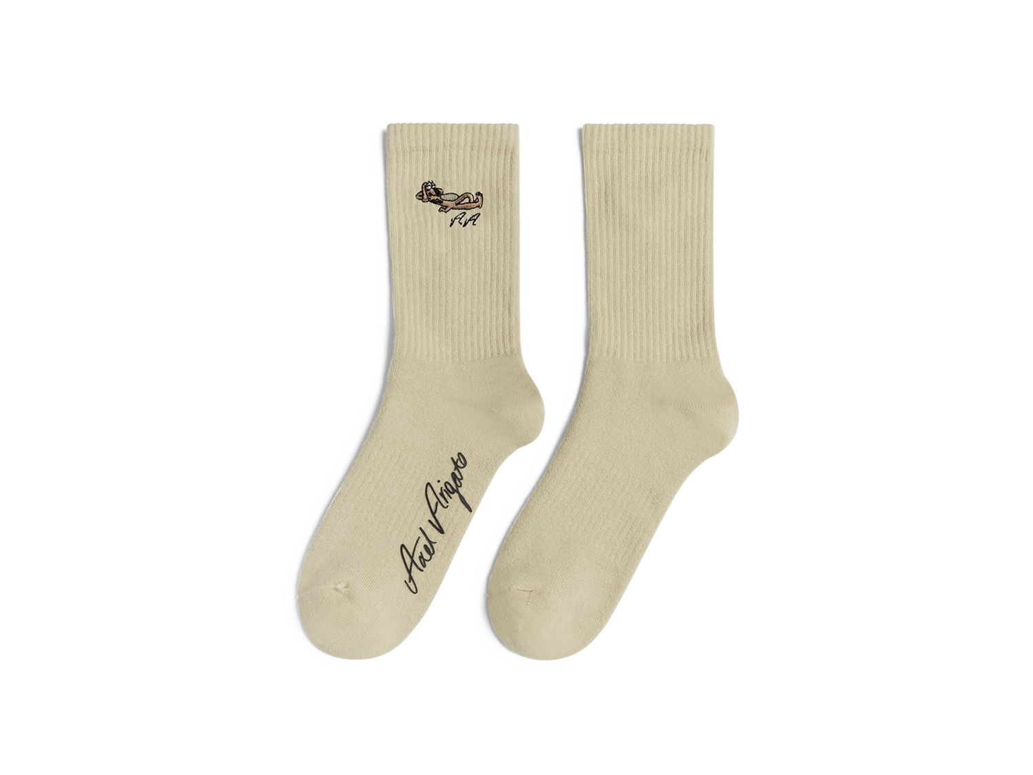 Ponožky AXEL ARIGATO Wes Embroidered Socks Béžová | X2245001, 0