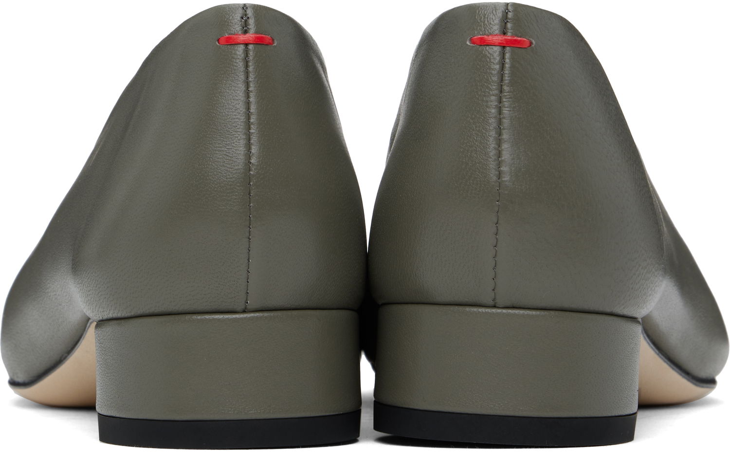 Oblečenie Aeyde Aeyde Delia Leather Ballerina Flats Zelené | A11-FL-GLVR25BL18-FW24-1007-007, 1