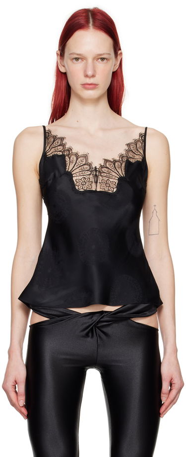 Tielko Coperni Coperni Cymatics Satin Camisole Čierna | COPT54064, 0