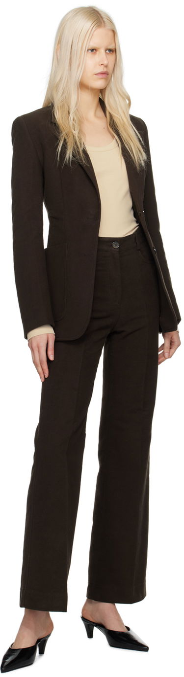 Bunda TOTEME Cinched Single-Breasted Blazer Hnedá | 241-WRZ1048-FB0171, 3