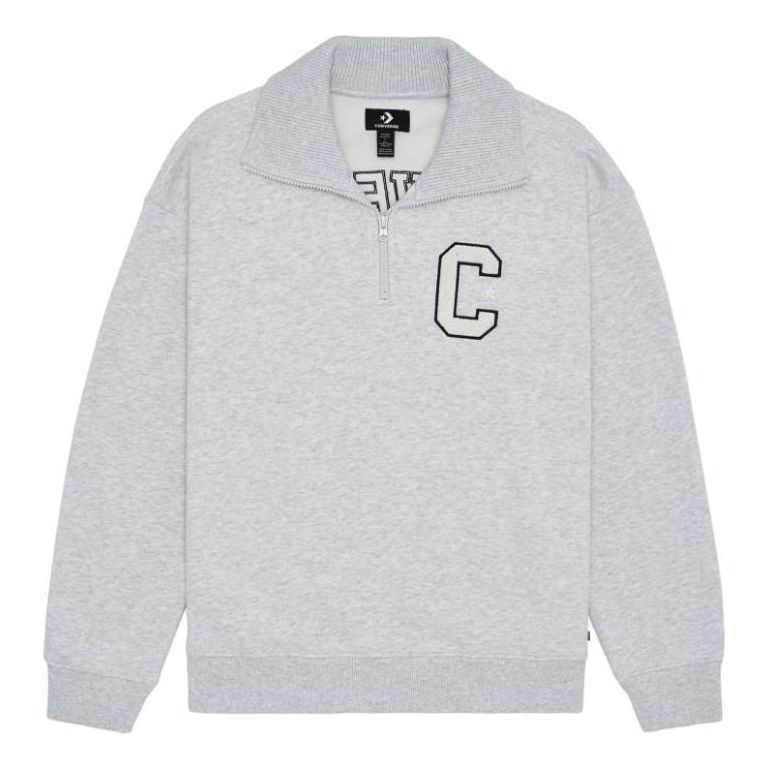 Sveter Converse Essentials Quarter-Zip Sweatshirt Šedá | 10026553-A03, 0