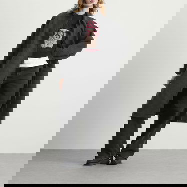 Vesta GANNI Wool Knit Vest with Puppy Design and 'Have a nice day!' Slogan Čierna | A1070044-052, 4