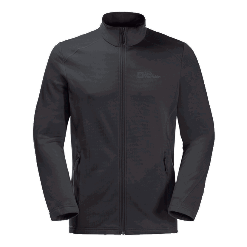 Mikina Jack Wolfskin KOLBENBERG Full-Zip Fleece Čierna | 1710521-6350