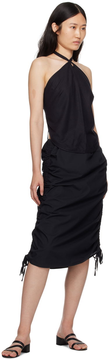 Tielko Baserange Halterneck Tank Top Čierna | TOMA-WS-EXSP24, 3