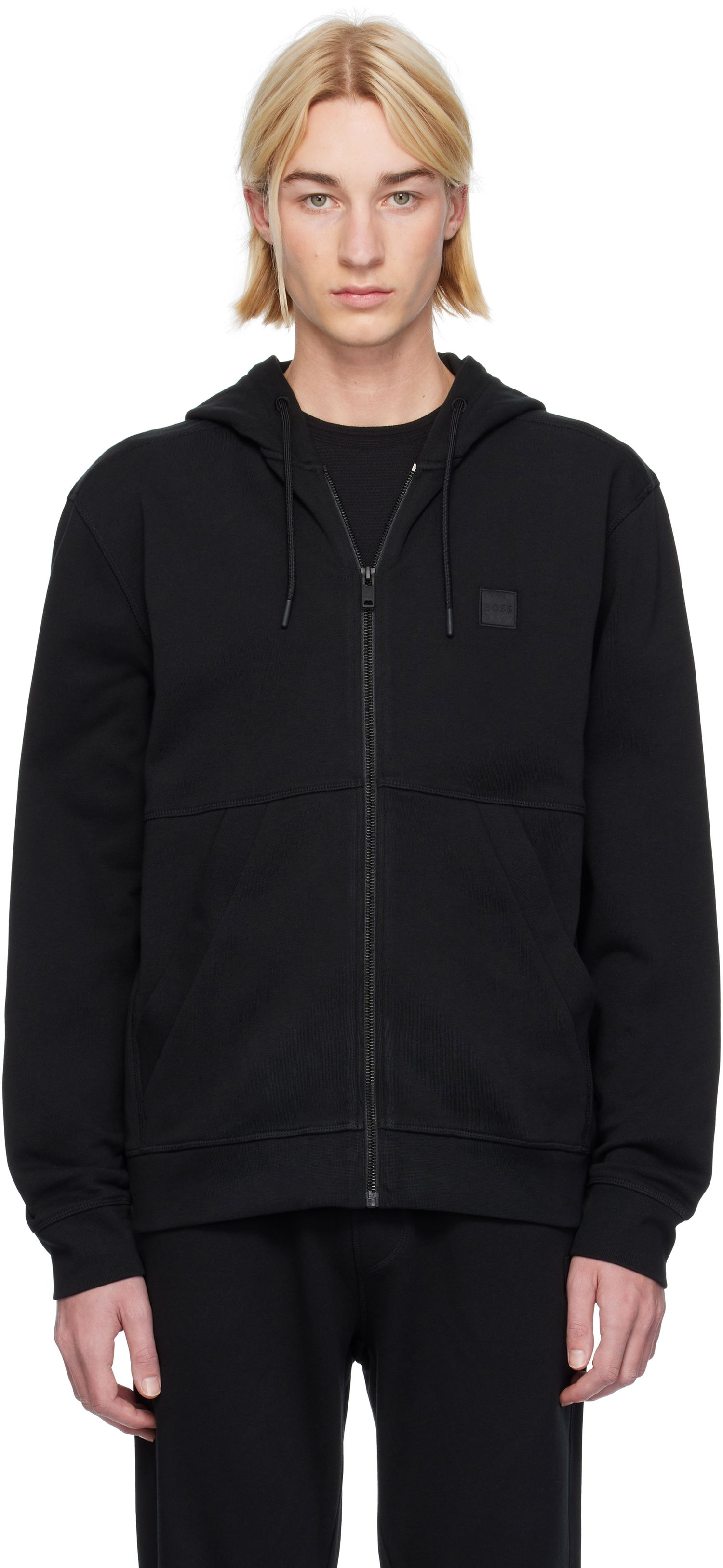 Mikina BOSS Zip Up Hoodie Čierna | 50508578, 0