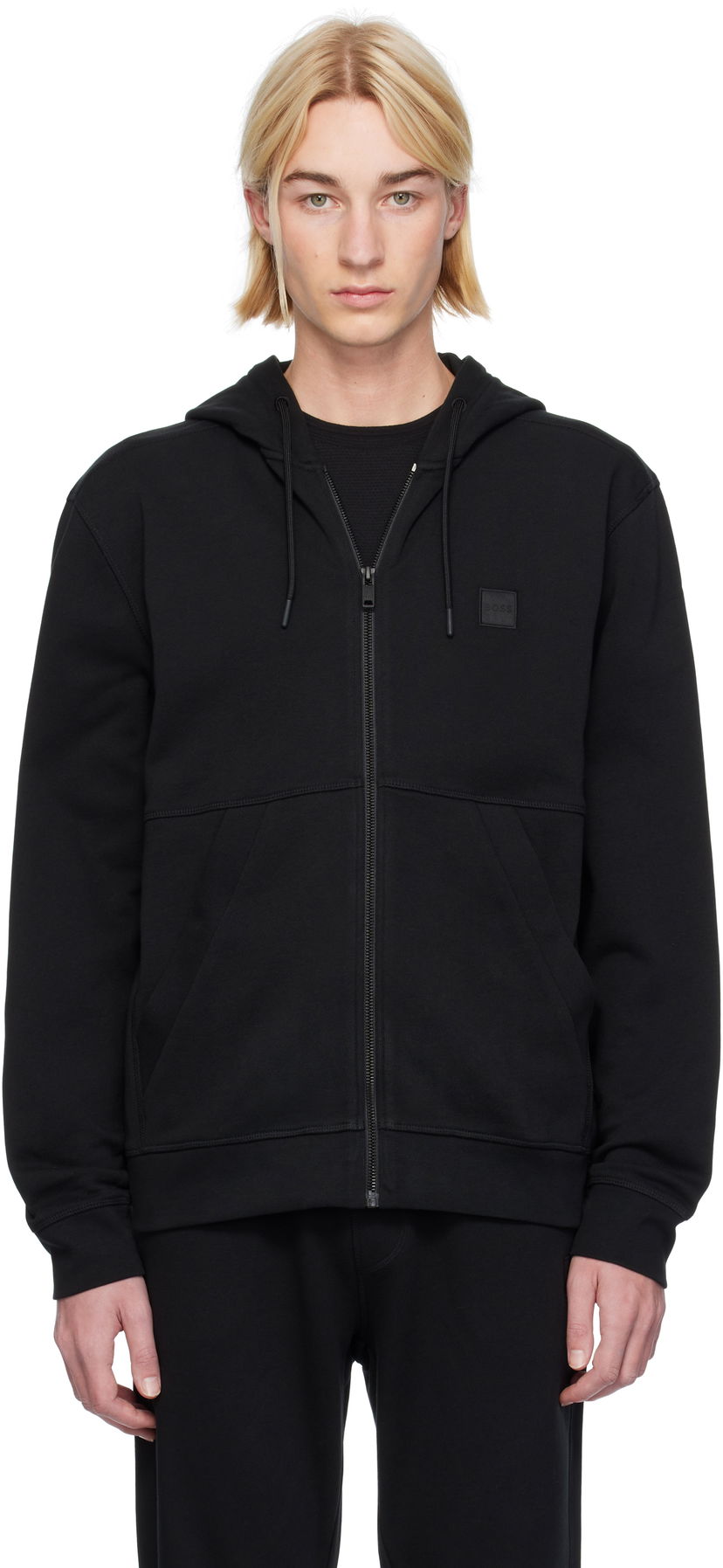 Mikina BOSS Zip Up Hoodie Čierna | 50508578