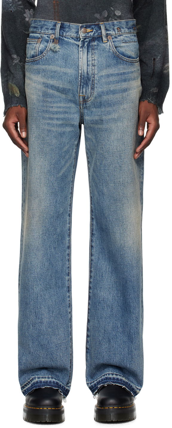 Džínsy R13 R13 D'Arcy Loose Fit Jeans Modrá | R13MD038-D213C, 0