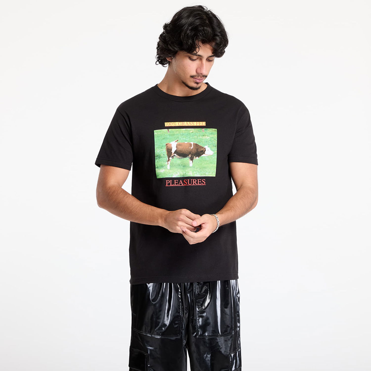 Tričko Pleasures Black Graphic T-Shirt Čierna | P24W042 BLACK, 0