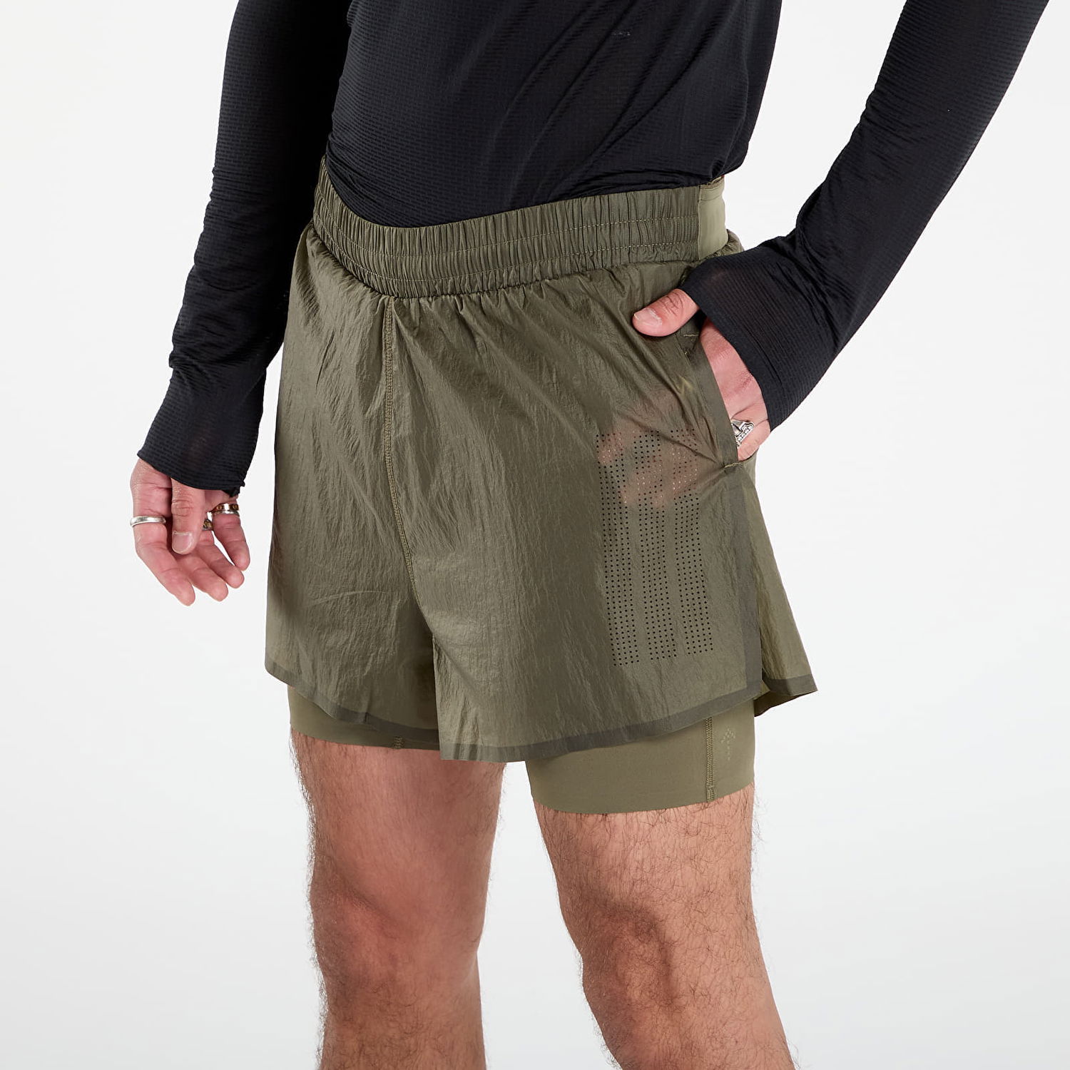Šortky adidas Performance H.Koumori Adi365 2-In-1 Running Shorts Zelené | JY4089, 1