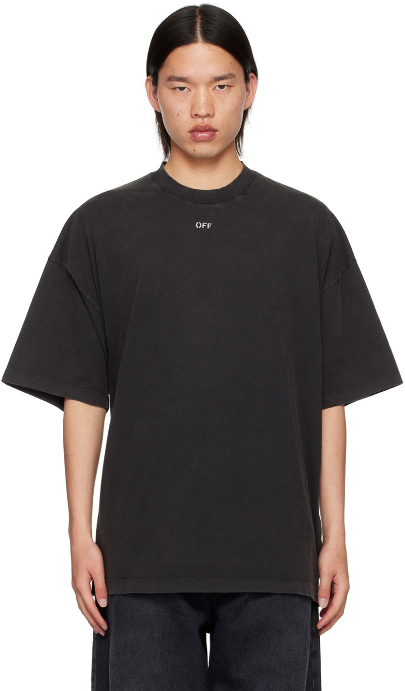 Tričko Off-White Black S.Matthew Skate T-Shirt Čierna | OMAA161C99JER0021077, 0