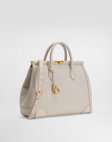Kabelka Dolce & Gabbana Dolce & Gabbana Marlene Fabric and Calfskin Handbag Béžová | BB7763A9AC88M043, 2