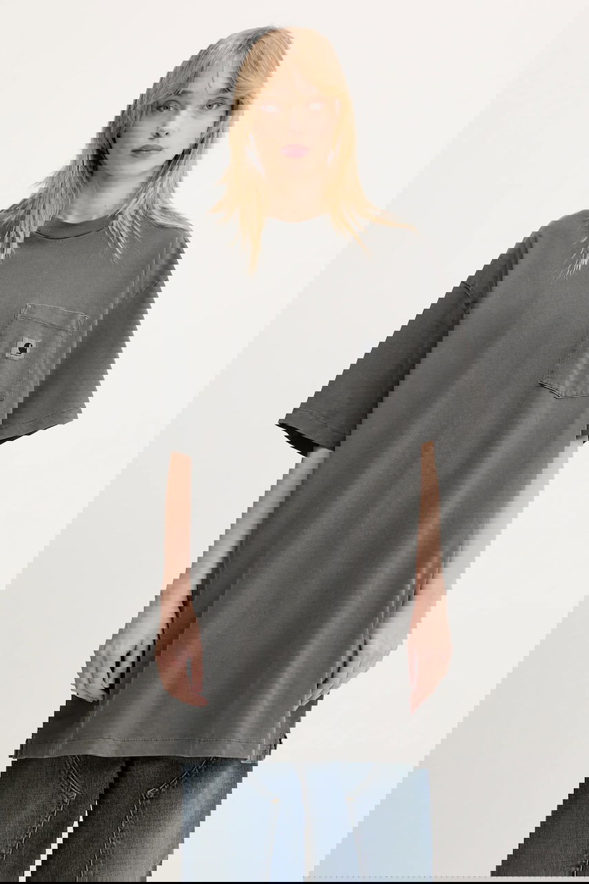 Tričko Carhartt WIP Nelson Grand Relaxed Fit Pocket T-Shirt Šedá | I034621.87GD, 0