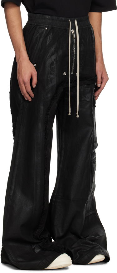Cargo nohavice Rick Owens Rick Owens DRKSHDW Hollywood Imbalanced Double Cargo Jumbo Belas Denim Cargo Pants Čierna | DU01E3375 DCF, 1