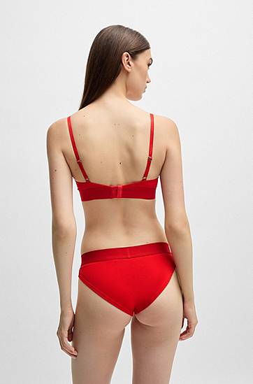 Nohavičky BOSS HUGO Stretch-Cotton Briefs Červená | 50515335, 1