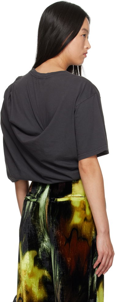 Tričko Collina Strada Collina Strada Draped T-Shirt Čierna | XX3395, 2