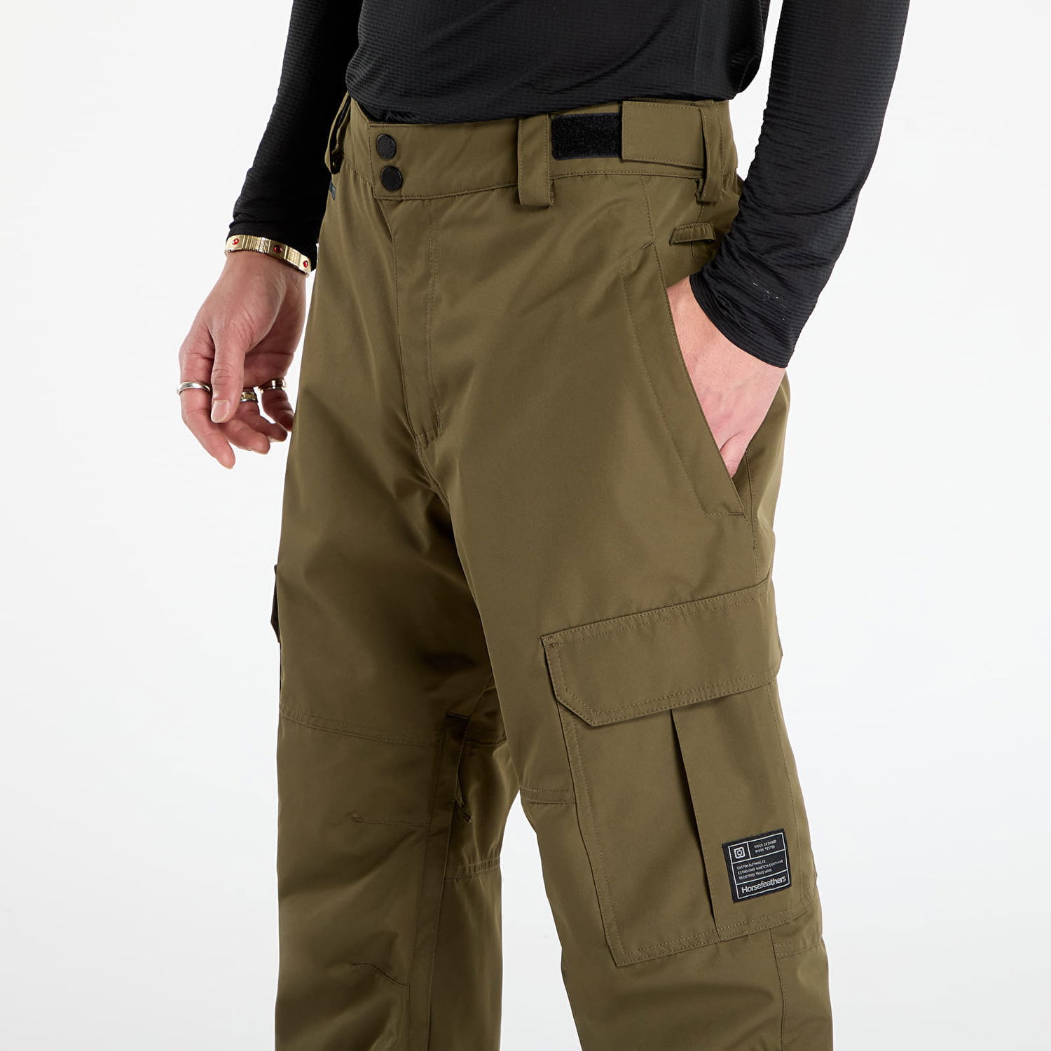 Nohavice Horsefeathers Rowen Pants Olive Night Zelené | OM316K, 1