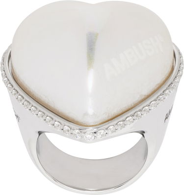 Prsteň Ambush AMBUSH Large Pearl Heart Ring Biela | 12115243, 0