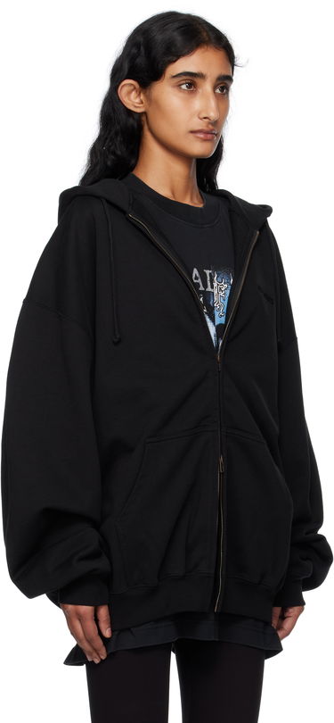 Mikina VETEMENTS Vetements Oversized Zip-Up Hoodie Čierna | UH76ZU100B, 1