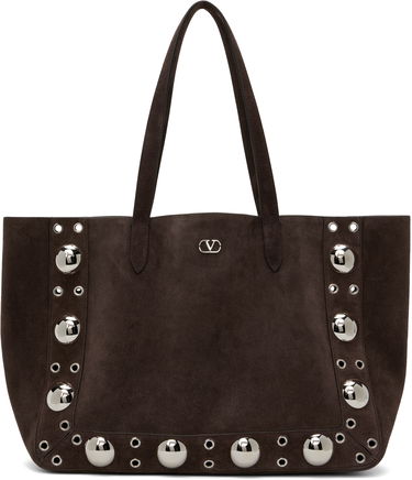 Tote bag Valentino Valentino Garavani Medium Nellcôte Suede Shopping Tote Hnedá | 6W0B0R79JET, 0