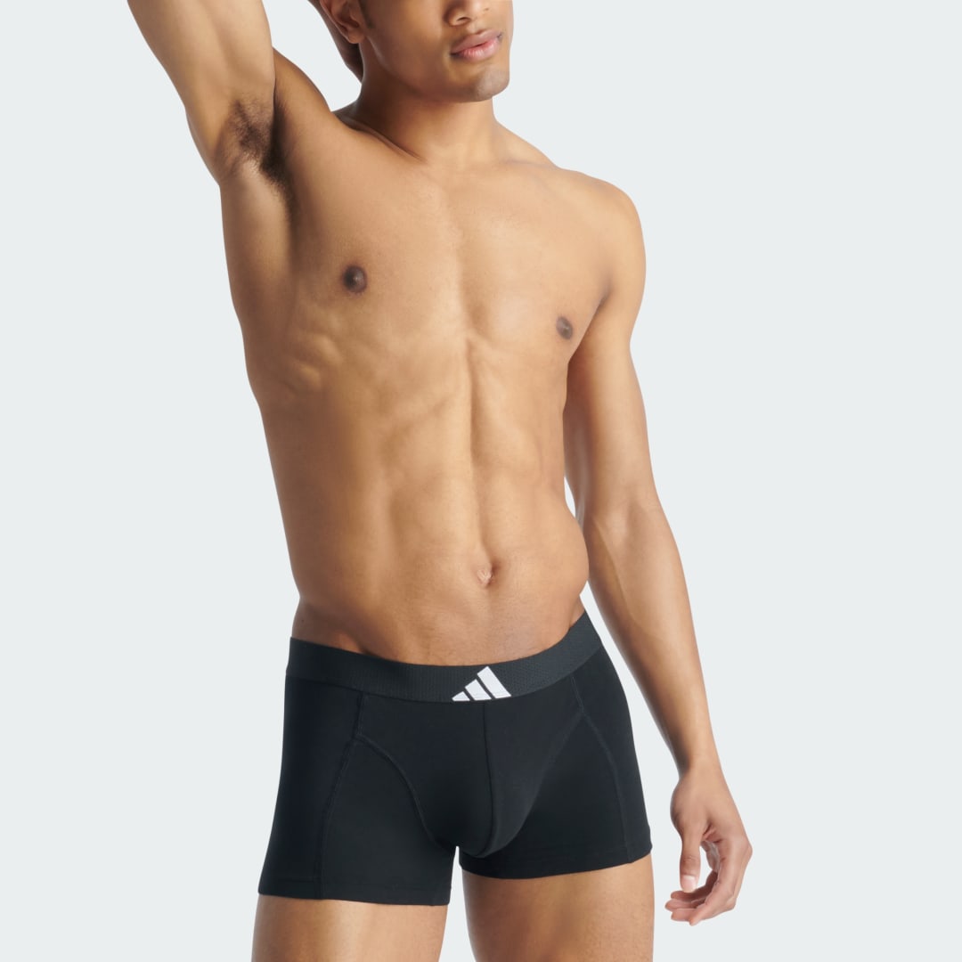 Boxerky adidas Performance Active Flex Cotton Body Trunks 3-Pack Čierna | JK3991, 0
