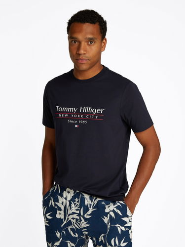 Tričko Tommy Hilfiger Tommy Hilfiger Logo Crew Neck T-Shirt Navy | MW0MW38621DW5, 0