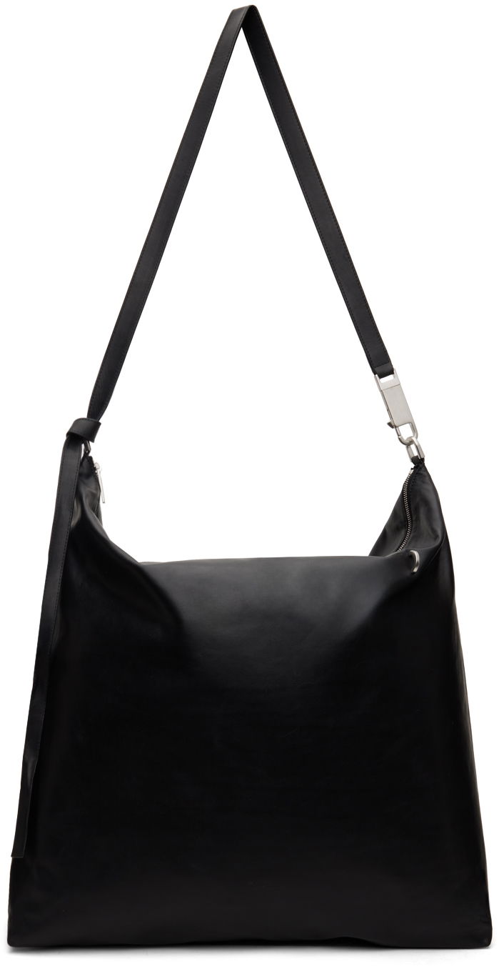 Taška cez rameno Rick Owens Rick Owens Balloon Leather Shoulder Bag Čierna | RA01D0465 LOY, 0