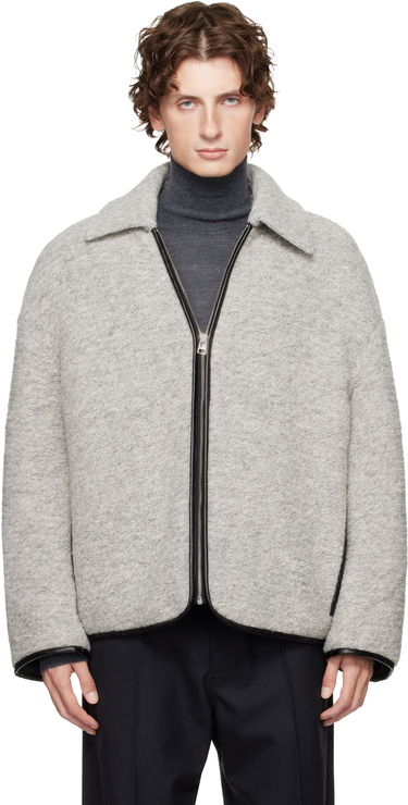 Bunda JW Anderson JW Anderson Contrast Trim Full-Zip Jacket Šedá | JK0394-PG1820, 0