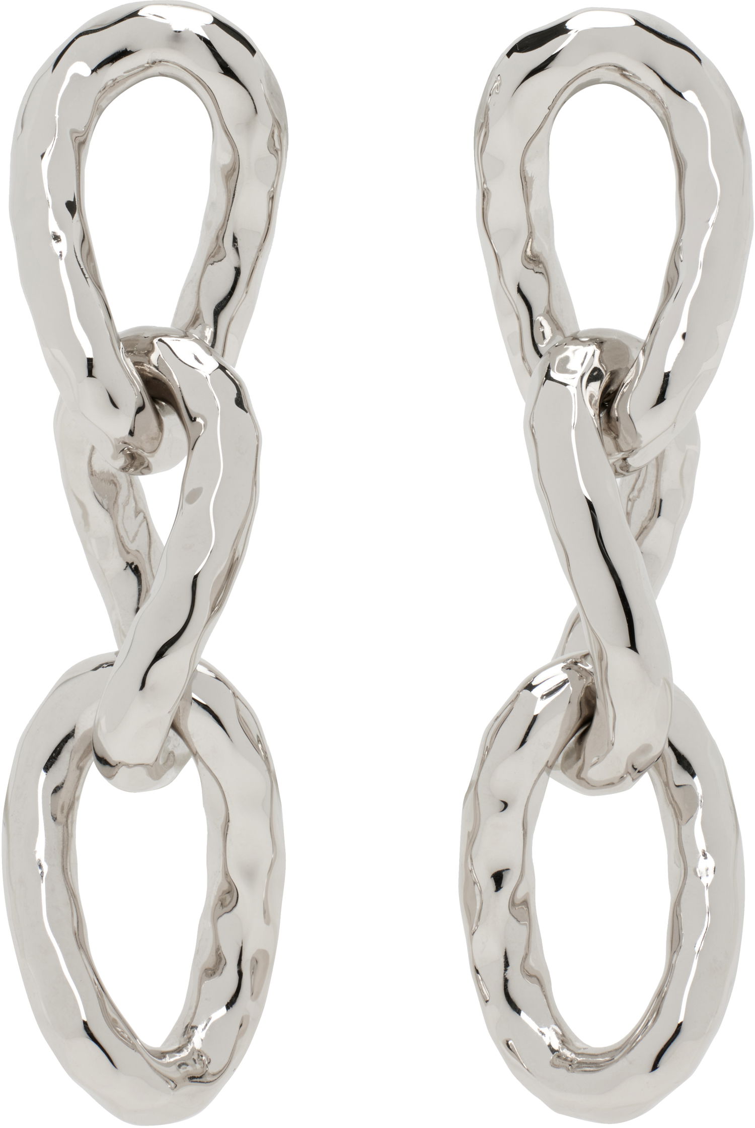 Náušnice Jil Sander Jil Sander Molten Chain Drop Earrings Metalická | J11VG0259_P6959, 0