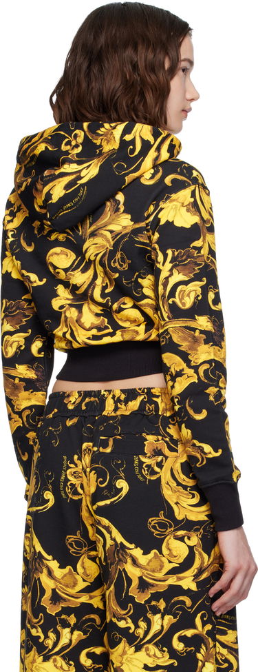 Mikina Versace Versace Jeans Couture Barocco Print Cropped Hoodie Čierna | E79HAI313_EFS201, 2