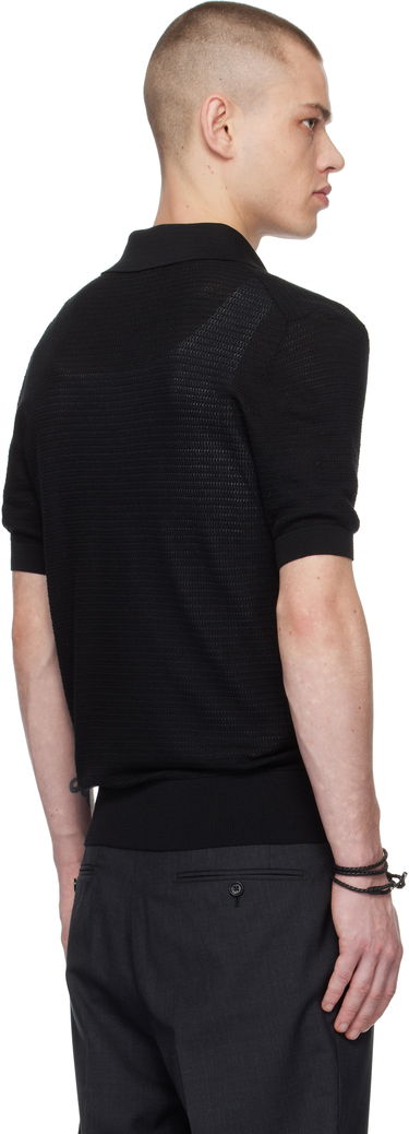 Polo tričko Tom Ford TOM FORD Cotton Silk Polo Čierna | KPS019-YMC026S25, 2
