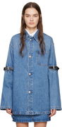 Coperni Denim Jacket with Open Elbow Detail